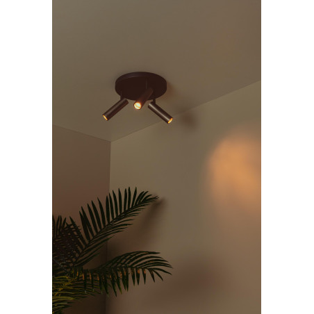 Lucide GRADO - Spot plafond - Ø 25 cm - 3xGU10 (MR11) - Fer gris