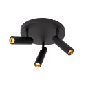Lucide GRADO - Spot plafond - Ø 25 cm - 3xGU10 (MR11) - Noir