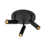 Lucide GRADO - Spot plafond - Ø 25 cm - 3xGU10 (MR11) - Noir
