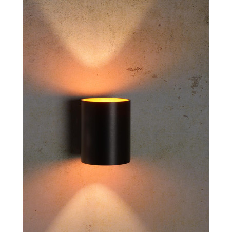 Lucide XERA - Applique murale - Ø 8 cm - 1xG9 - Noir