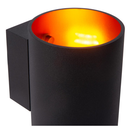Lucide XERA - Applique murale - Ø 8 cm - 1xG9 - Noir