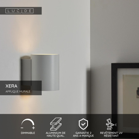 Lucide XERA - Applique murale - Ø 8 cm - 1xG9 - Blanc