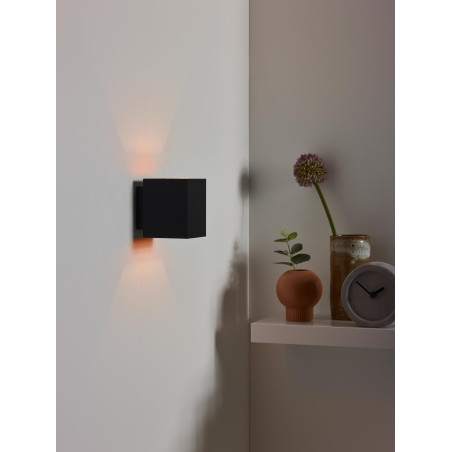 Lucide XERA - Applique murale - 1xG9 - Noir - L 8,2 x P 10 x H 10 cm