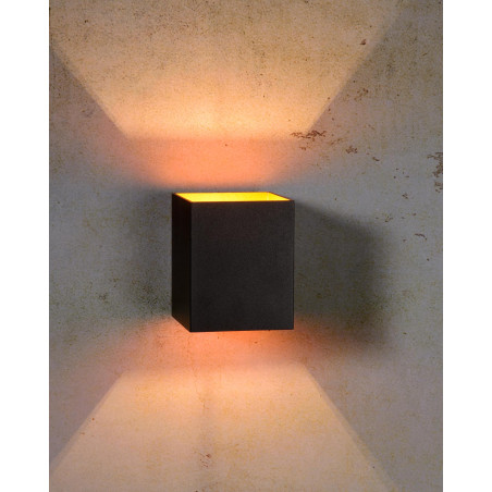 Lucide XERA - Applique murale - 1xG9 - Noir - L 8,2 x P 10 x H 10 cm