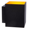 Lucide XERA - Applique murale - 1xG9 - Noir - L 8,2 x P 10 x H 10 cm