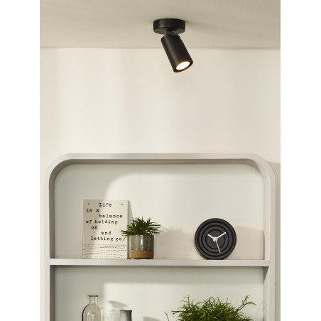 Lucide XYRUS - Spot plafond - Ø 9 cm - LED Dim to warm - GU10 (MR16) - 1x5W 2200K/3000K - Noir