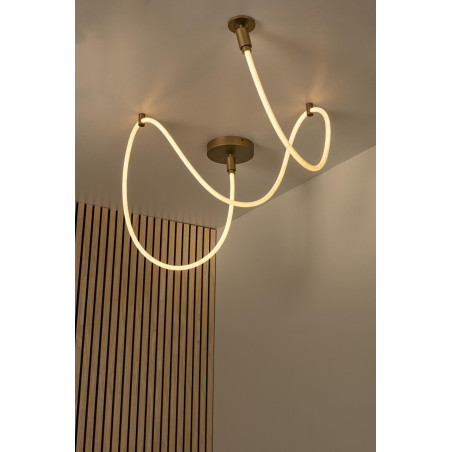 Lucide JANDERIN - Plafonnier - LED Dim. - CCT - 1x36W 2200K/3300K - Champagne Couleur - Vibes