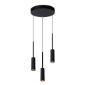 Lucide TUBULE - Suspension - Ø 26 cm - LED - 3x7W 2700K - Noir