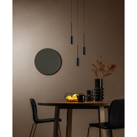 Lucide TUBULE - Suspension - Ø 26 cm - LED - 3x7W 2700K - Noir
