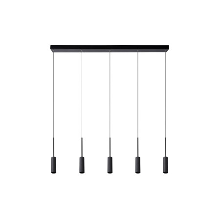 Lucide TUBULE - Suspension - LED - 5x7W 2700K - Noir