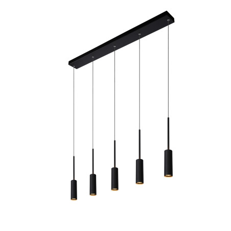 Lucide TUBULE - Suspension - LED - 5x7W 2700K - Noir
