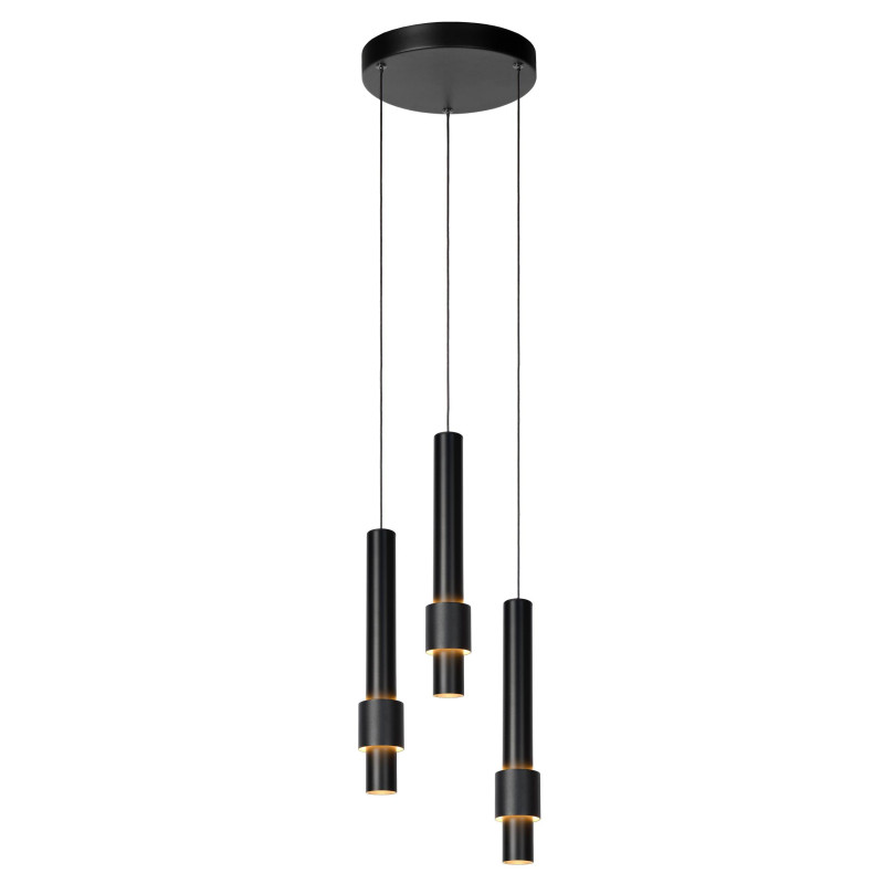 Lucide MARGARY - Suspension - Ø 28 cm - LED Dim. - 3x4W 2700K - Noir