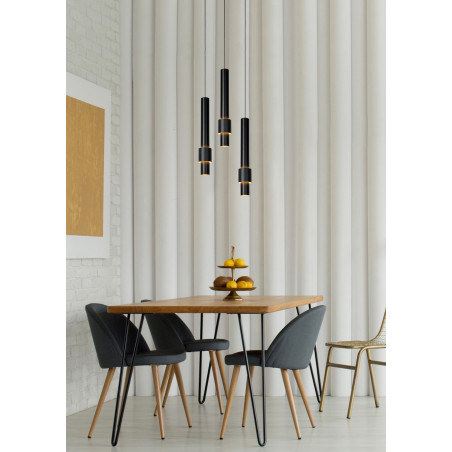 Lucide MARGARY - Suspension - Ø 28 cm - LED Dim. - 3x4W 2700K - Noir