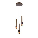 Lucide MARGARY - Suspension - Ø 28 cm - LED Dim. - 3x4W 2700K - Café