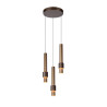 Lucide MARGARY - Suspension - Ø 28 cm - LED Dim. - 3x4W 2700K - Café