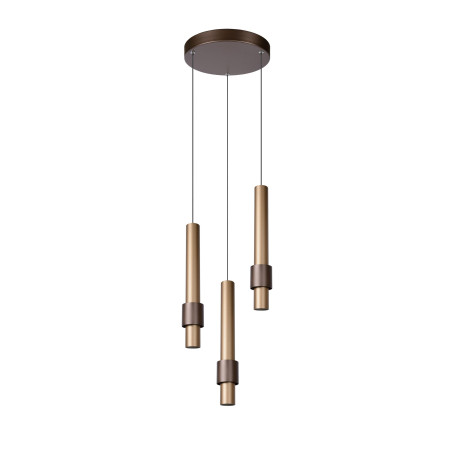 Lucide MARGARY - Suspension - Ø 28 cm - LED Dim. - 3x4W 2700K - Café
