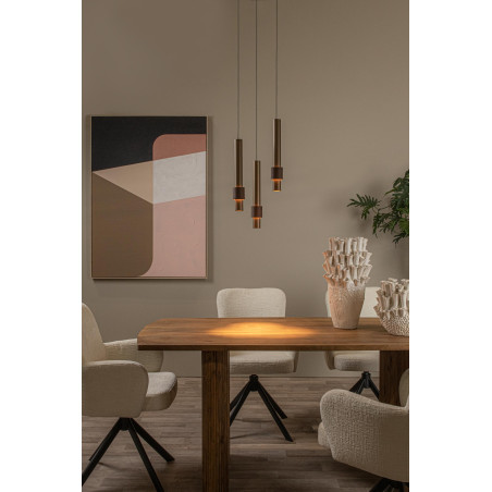 Lucide MARGARY - Suspension - Ø 28 cm - LED Dim. - 3x4W 2700K - Café