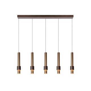 Lucide MARGARY - Suspension - LED Dim. - 5x4,2W 2700K - Café