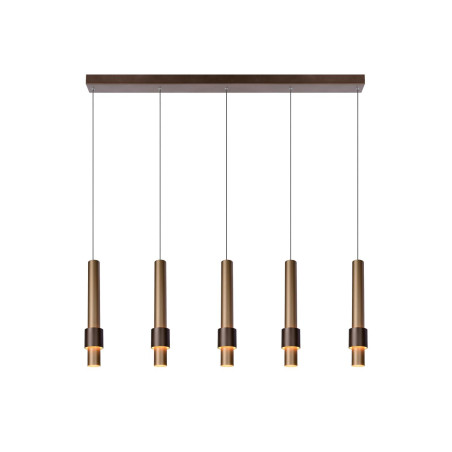 Lucide MARGARY - Suspension - LED Dim. - 5x4,2W 2700K - Café