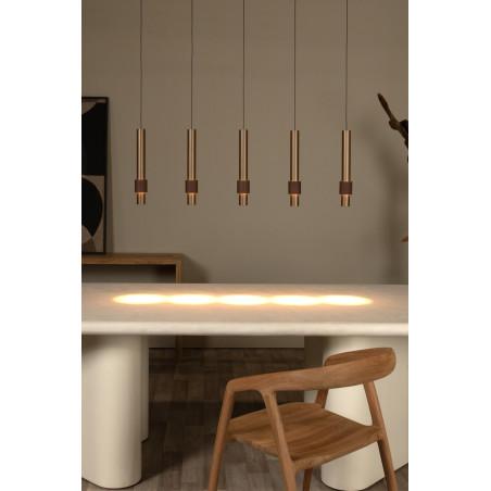Lucide MARGARY - Suspension - LED Dim. - 5x4,2W 2700K - Café