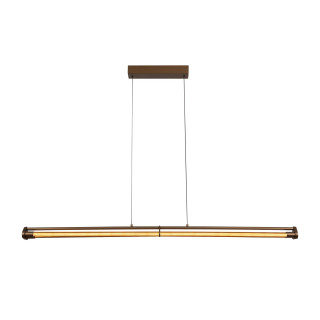 Lucide JANDERIN - Suspension - LED Dim. - CCT - 2x16,5W 2700K/4000K - Détecteur à balayage manuel - Champagne Couleur - Vibes