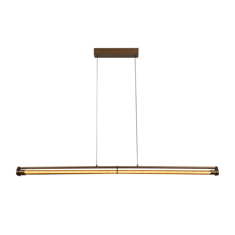Lucide JANDERIN - Suspension - LED Dim. - CCT - 2x16,5W 2700K/4000K - Détecteur à balayage manuel - Champagne Couleur - Vibes