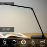Lucide VARIO LED - Lampe de bureau - LED Dim. - CCT - 1x8W 2700K/6500K - Noir