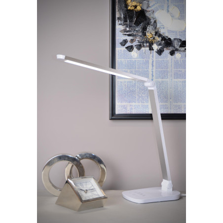 Lucide VARIO LED - Lampe de bureau - LED Dim. - CCT - 1x8W 2700K/6500K - Blanc