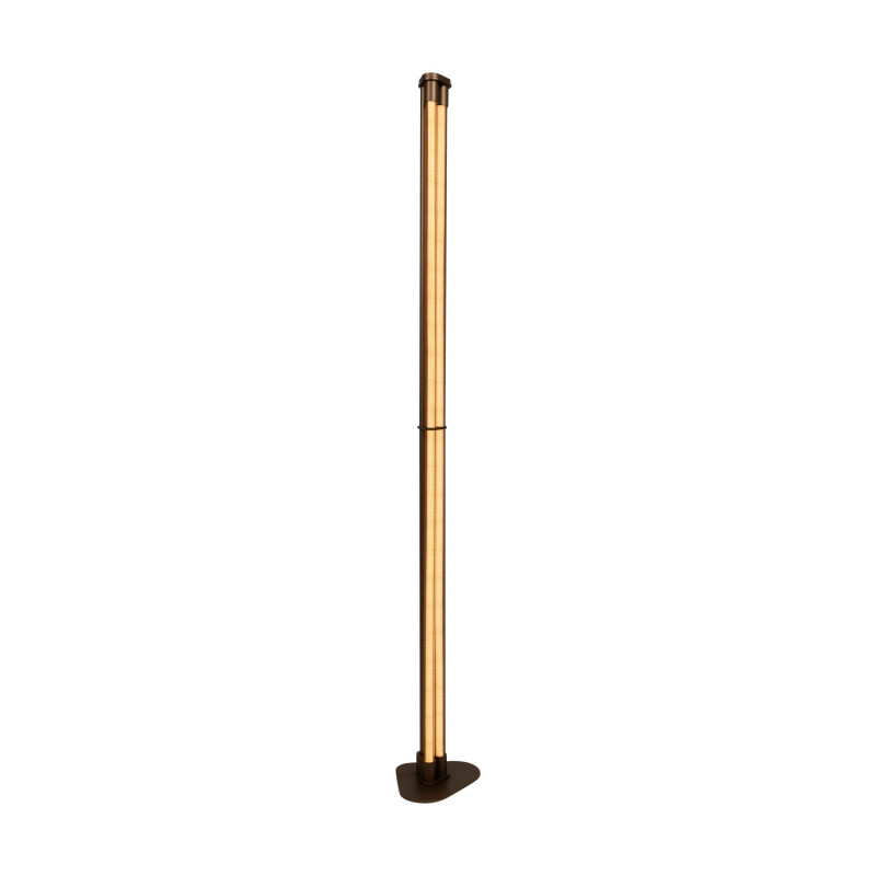 Lucide JANDERIN - Lampadaire - LED Dim. - CCT - 2x17W 2200K/3300K - Détecteur à balayage manuel - Champagne Couleur - Vibes