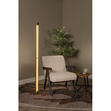 Lucide JANDERIN - Lampadaire - LED Dim. - CCT - 2x17W 2200K/3300K - Détecteur à balayage manuel - Champagne Couleur - Vibes