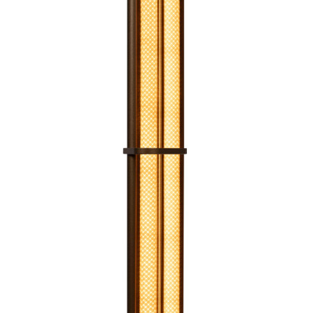 Lucide JANDERIN - Lampadaire - LED Dim. - CCT - 2x17W 2200K/3300K - Détecteur à balayage manuel - Champagne Couleur - Vibes