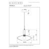 Lucide SINGALA - Suspension - Ø 30 cm - 1xE27 - Or Mat / Laiton