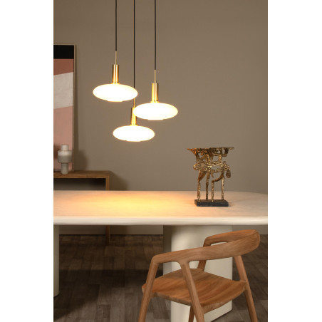 Lucide SINGALA - Suspension - Ø 55 cm - 3xE27 - Or Mat / Laiton