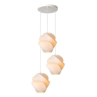 Lucide LA VAGUE - Suspension - Ø 51 cm - 3xE27 - Blanc - Essential