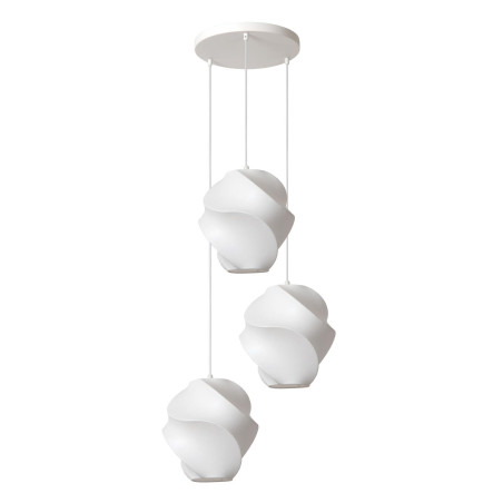 Lucide LA VAGUE - Suspension - Ø 51 cm - 3xE27 - Blanc - Essential