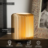 Lucide TURBIN - Lampe de table - Ø 10,6 cm - LED - 1x5W 3000K - Or Mat / Laiton