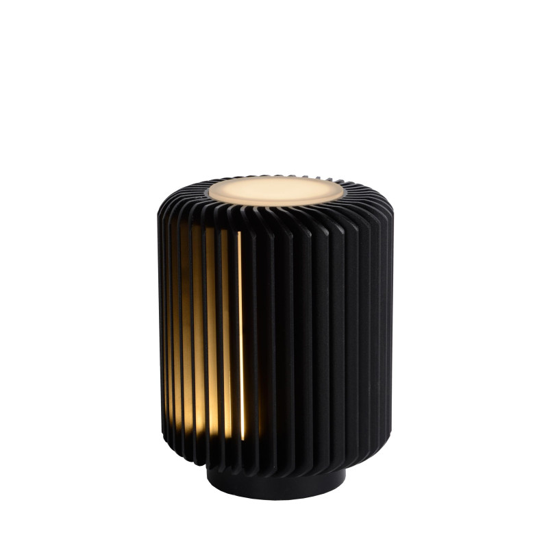 Lucide TURBIN - Lampe de table - Ø 10,6 cm - LED - 1x5W 3000K - Noir