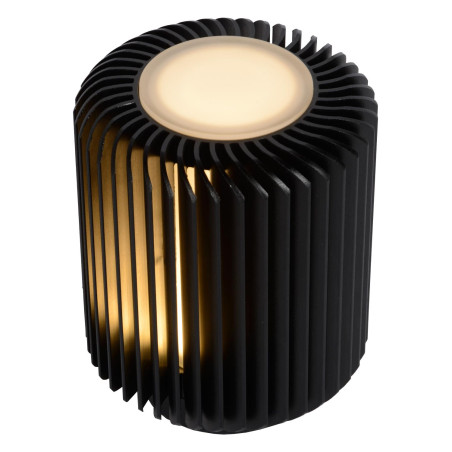 Lucide TURBIN - Lampe de table - Ø 10,6 cm - LED - 1x5W 3000K - Noir