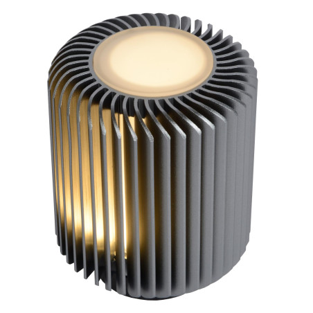 Lucide TURBIN - Lampe de table - Ø 10,6 cm - LED - 1x5W 3000K - Gris