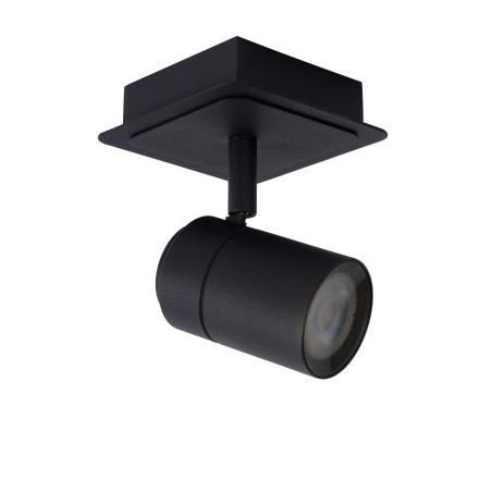 Lucide LENNERT - Spot plafond Salle de bains - LED Dim. - GU10 (MR16) - 1x5W 3000K - IP44 - Noir