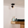 Lucide LENNERT - Spot plafond Salle de bains - LED Dim. - GU10 (MR16) - 1x5W 3000K - IP44 - Noir