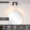 Lucide LENNERT - Spot plafond Salle de bains - LED Dim. - GU10 (MR16) - 2x5W 3000K - IP44 - Noir