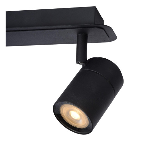 Lucide LENNERT - Spot plafond Salle de bains - LED Dim. - GU10 (MR16) - 2x5W 3000K - IP44 - Noir