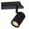 Lucide LENNERT - Spot plafond Salle de bains - LED Dim. - GU10 (MR16) - 2x5W 3000K - IP44 - Noir