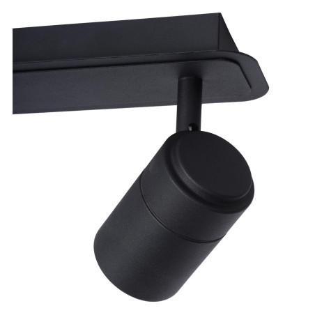 Lucide LENNERT - Spot plafond Salle de bains - LED Dim. - GU10 (MR16) - 2x5W 3000K - IP44 - Noir