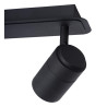 Lucide LENNERT - Spot plafond Salle de bains - LED Dim. - GU10 (MR16) - 2x5W 3000K - IP44 - Noir
