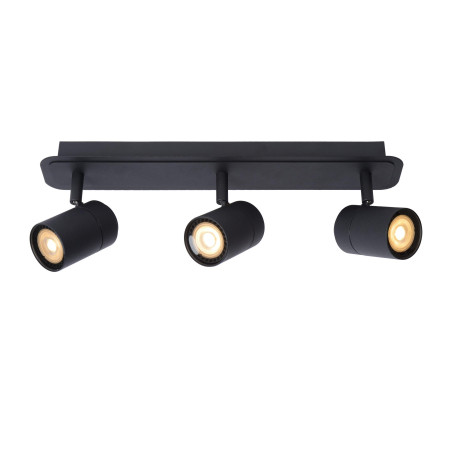 Lucide LENNERT - Spot plafond Salle de bains - LED Dim. - GU10 (MR16) - 3x5W 3000K - IP44 - Noir