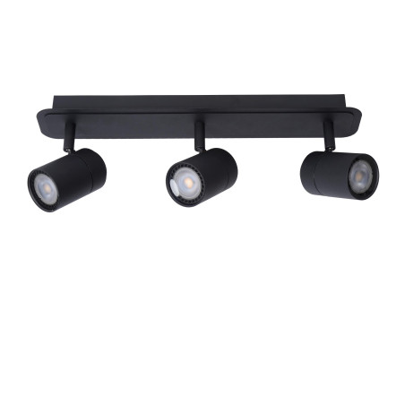 Lucide LENNERT - Spot plafond Salle de bains - LED Dim. - GU10 (MR16) - 3x5W 3000K - IP44 - Noir