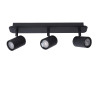 Lucide LENNERT - Spot plafond Salle de bains - LED Dim. - GU10 (MR16) - 3x5W 3000K - IP44 - Noir