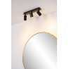 Lucide LENNERT - Spot plafond Salle de bains - LED Dim. - GU10 (MR16) - 3x5W 3000K - IP44 - Noir